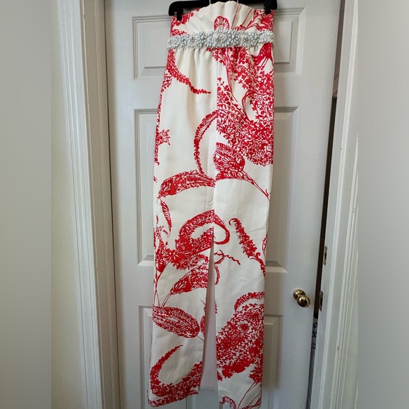 Giambattista Valli Haute Couture Silk Column Gown Beaded Trim IT 42 US 6 - Picture 2 of 12